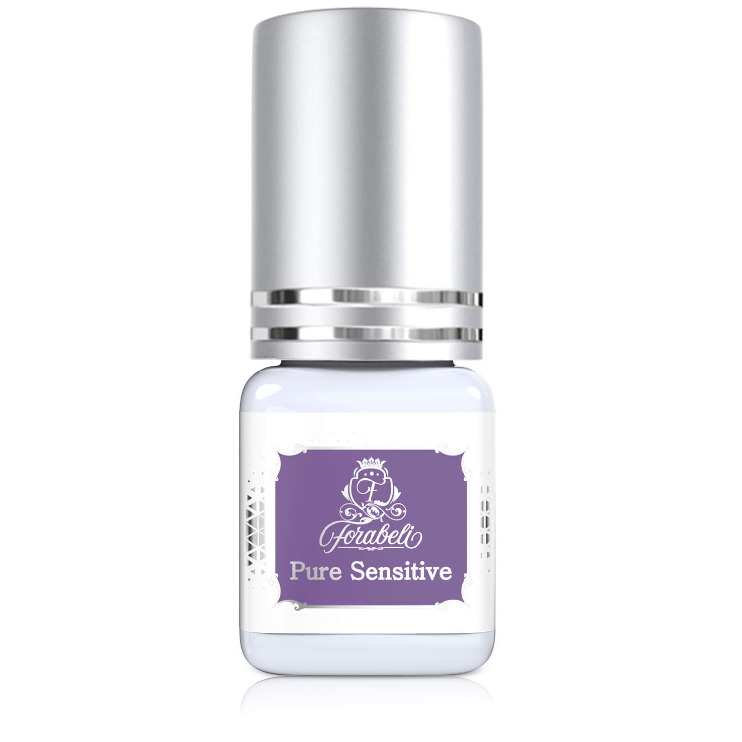 PURE SENSITIVE Eyelash Extension Glue - Forabeli 5ml / NO Fume NO Irritation / 7-8 Sec Drying time / 3-4 Weeks Retention/Black Lash Adhesive for Professionals and Beginners/Eyelash Extension Supplies