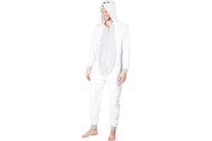SLEEPHERO Adult Onesie Men Cozy Novelty Christmas Holiday Halloween Adult Onsie Santa Penguin Adult Costumes for Men
