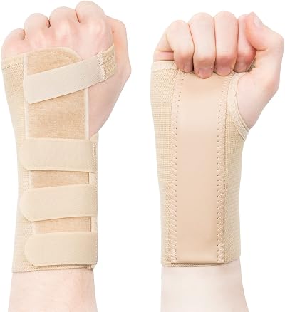 Actesso Tri-Weave Wrist Support Splint Brace Large Left Beige