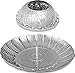 Vegetable Steamer Basket - 100 Percent Premium Stainless Steel - 7 inch to 11 inch - Folding Collapsible - Rust-Free - Easily Adjustable To Different Pots & Pans - by Utopia Kitchen