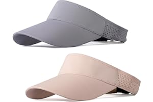 SEAUR Athletic Sun Visor for Women Men Breathable Solid Color Visor Hat UV Protection Adjustable for Tennis Golf Running