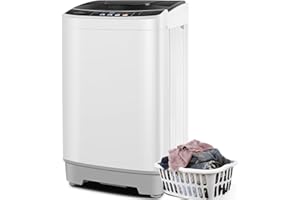 Nictemaw Portable Washing Machine 20Lbs Portable Washer Machine with Drain Pump, 2.8 Cu.ft Compact Washer with 10 Programs 8 Water Levels Small Washing Machine for Apartment, Home, Dorms, Rv