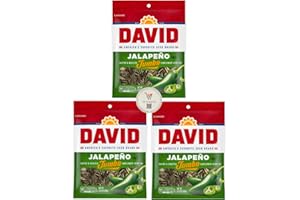 David's Salted & Roasted Sunflower Seeds, (Pack of 3) 5.25 oz Bags (Jalapeno)