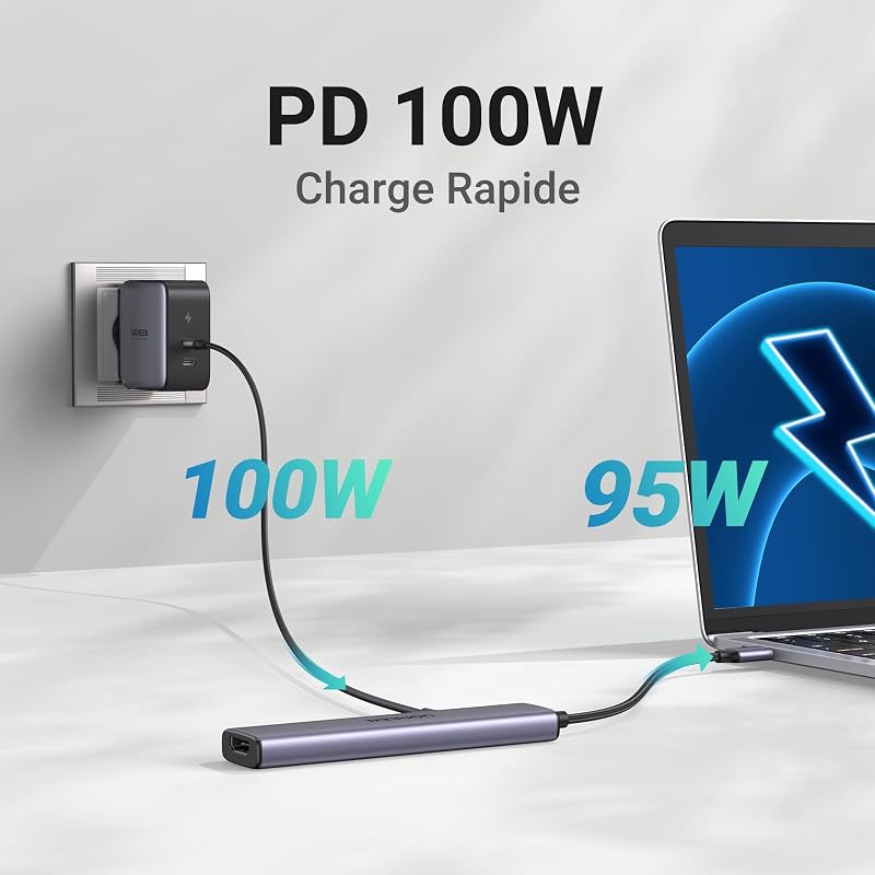 Revodok 105 Hub USB C 5 en 1 Adaptateur USB C vers HDMI