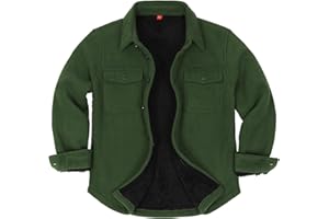 ThCreasa Boys Warm Sherpa Lined Buffalo Plaid Fleece Button Down Shirt Jacket