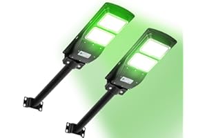 Orsong 2 Pack Hog Hunting Lights, Solar 6000 Lumens Green Light for Hunting Hogs,Hog Lights Motion Activated Feeder for Night with 20" Bracket.