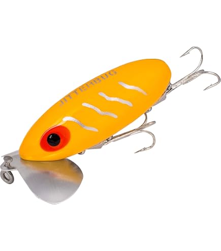 Arbogast Jitterbug Topwater Bass Fishing Lure, Excellent for Night