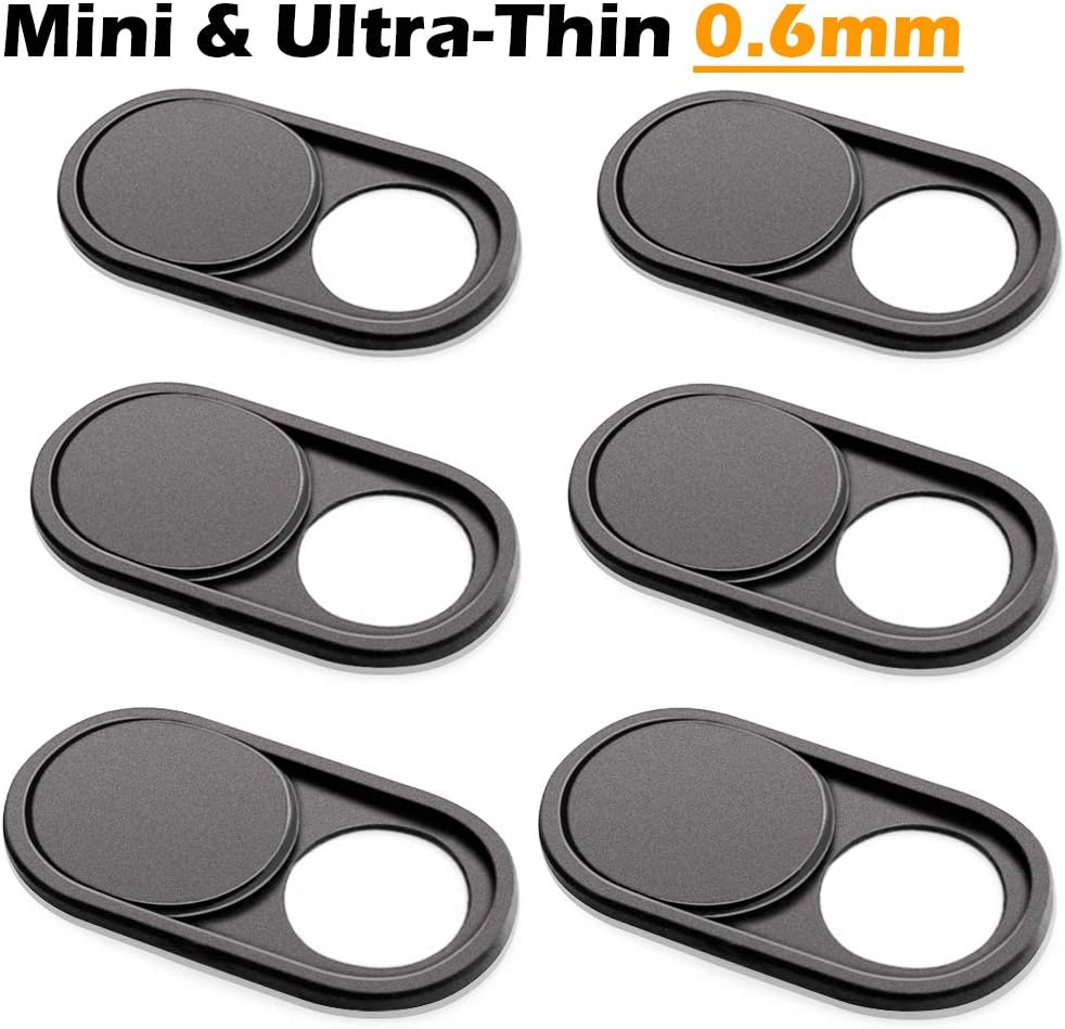 CloudValley cam Cover [6 Pack], 0.6mm UltraThin, Metal Camera Cover