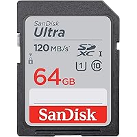 SanDisk 64GB Ultra SDXC UHS-I Memory Card - 120MB/s, C10, U1, Full HD, SD Card - SDSDUN4-064G-GN6IN
