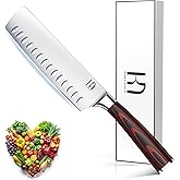 KnifeSaga 2026 Upgraded Nakiri Chef Knife Japanese Professional 7 Inch Sharp Meat Cleaver Kitchen Knives for Chopping Vegetable and Cooking, High Carbon Stainless Steel Asian Chopping Chefs Knife