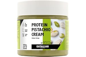 EATALIAN by AMZ BETTER Protein Pistachio Cream 7 oz/200 gr, Natural Spreadable Pistachio Cream, Made in Italy Protein Pasta, Sweet Taste Ideal on Bread and Dubai Chocolate
