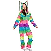 Tipsy Elves Halloween Costumes for Women - Bright Multicolored Pinata Jumpsuit Funny Halloween Costume Adult Onesies