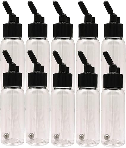 Amazon Com Ophir Brand Box Of 1 07 Ounce 30ml Plastic Bottles Jars Lid Adapter Dual Action Siphon Feed Accessories With 10x Rubber Caps Works With Dual Action Ophir Paasche Iwata Badger Airbrushes Arts Crafts