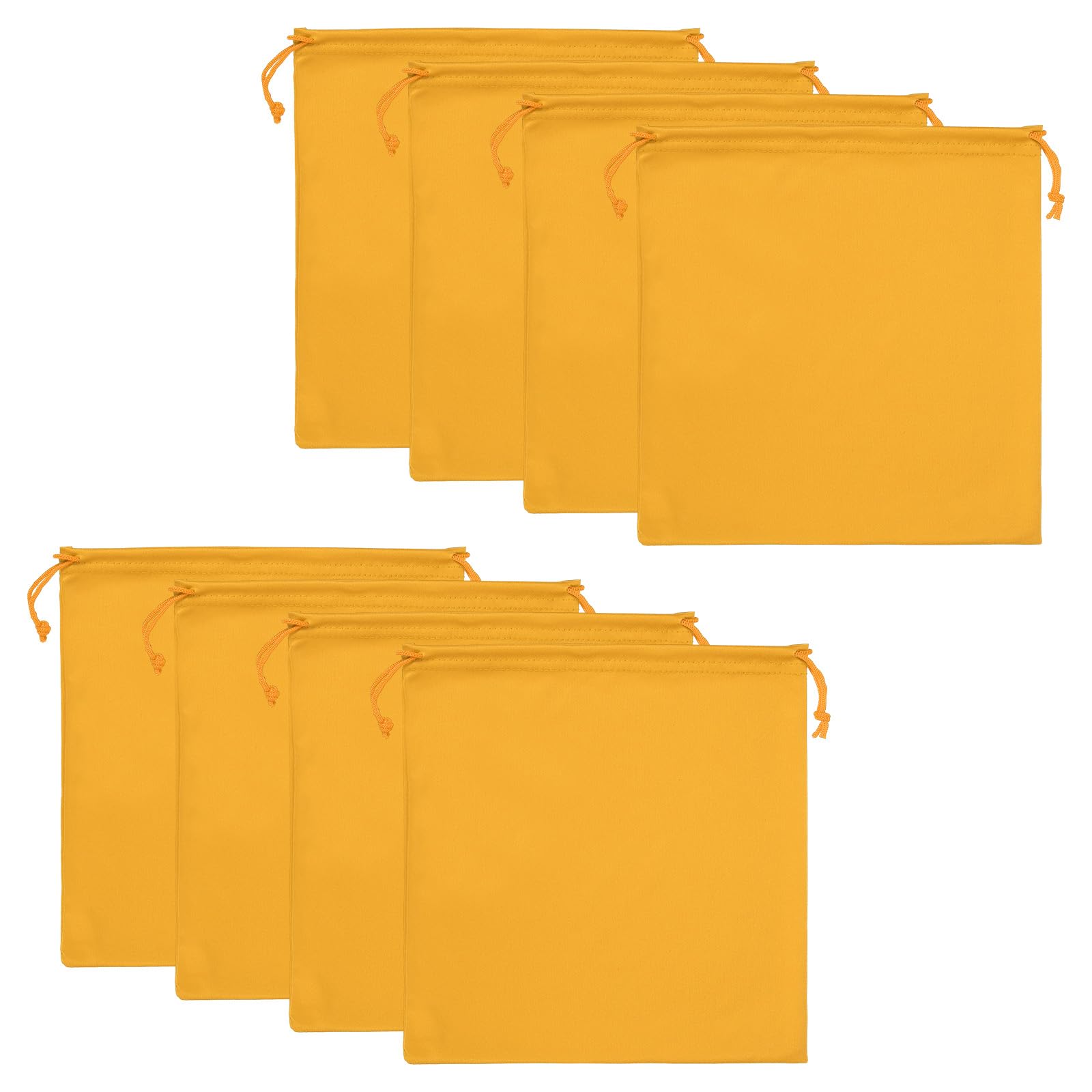 PATIKIL Sunglasses Pouch Bag 5.9 x 5.9 Inch, 8 Pcs Soft Microfiber Eyeglasses Storage Case Foldable Adjustable Drawstring Bag for Sunglasses Glasses Camera Lenses Phone, Orange