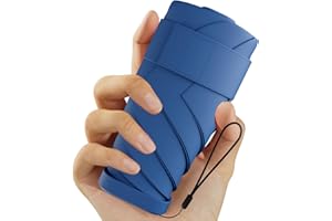 COPULAN Windproof Mini Travel Folding Umbrella - UPF 50+ Sun & Rain Protection, Small Compact Lightweight Design Fits in Pocket or Bag, Eco-Friendly Fabric Wallet Umbrella for Commuter, Men Women Boys Girls