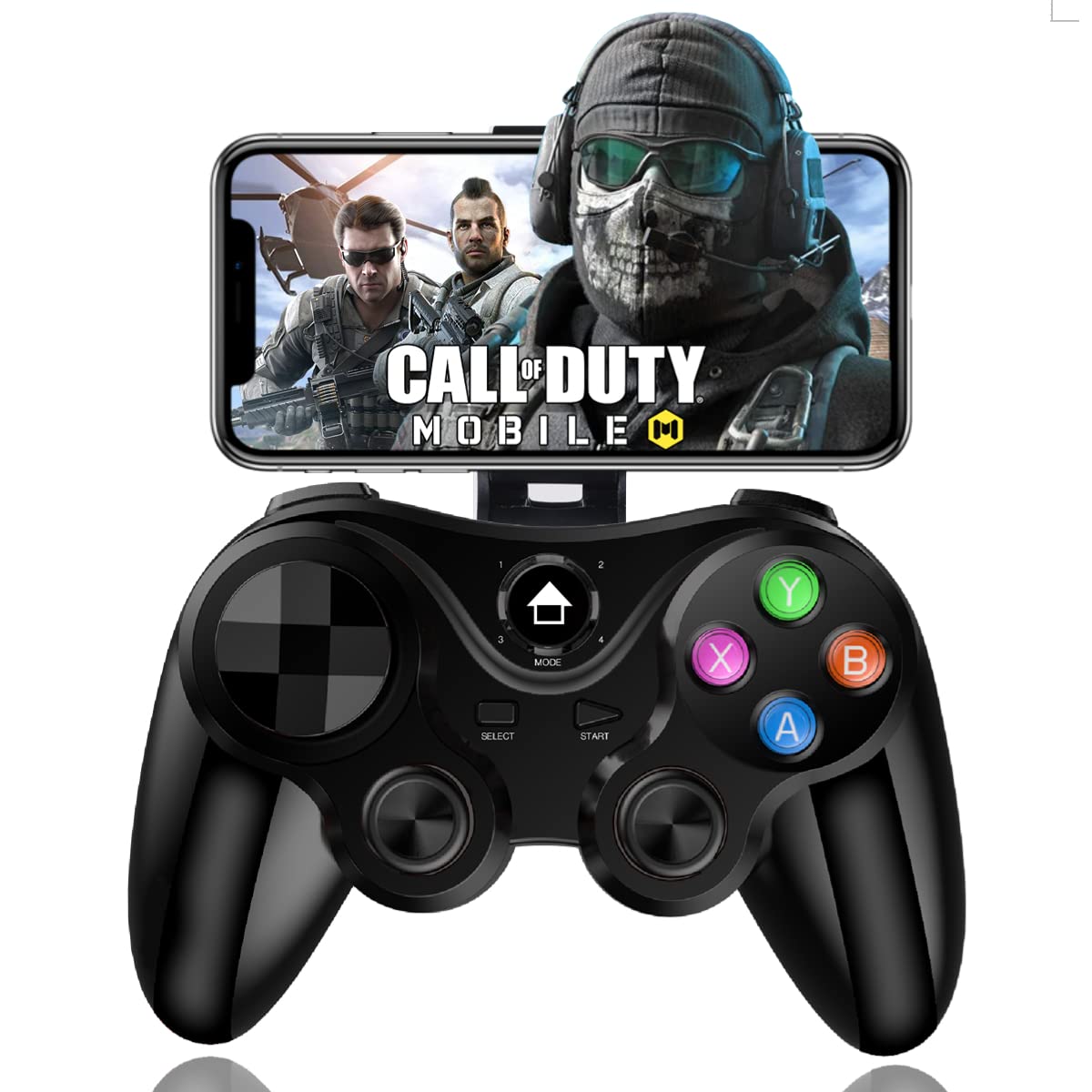 arVin Wireless Game Controller for iOS & Android, Bluetooth Gamepad Joystick with Phone Holder for iPhone 15/14/13/12, Samsung Galaxy S22/S21/S20, One Plus, TCL, Call of Duty, Apex Legends,Direct Play