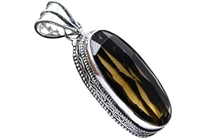 BEADS PLANET JAIPUR Morganite Silver Plated Ethnic Handmade Pendant Jewelry 2.25" P 5495 P 5495