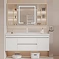 ZGNBSD Bathroom Vanity with Sink - Floating Vanity & Intelligent Fog-Free Mirror Cabinet | Solid Wood Material | Modern Bathroom Vanity Cabinet (48")