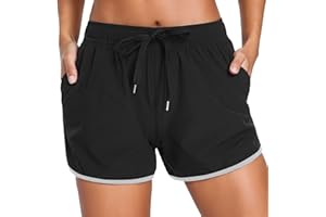 Swimming Shorts for Women Tummy Control Drawstring Swim High Waisted Board Bathing Suit Bottoms