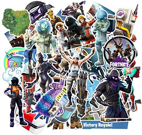 55 PCS Game Party Supplies Stickers, CATTA Waterproof Removable Vinyl Party Favors Gaming Decal Stickers Battle Royale Gamer Supplies Gift