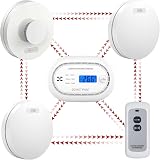 XINDUM Wireless Interlinked Smoke Alarm Bundle with CO & Heat Detectors