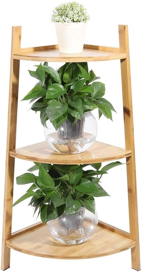 Amazon Co Jp ガーデニング 棚 フラワースタンド3層フリースタンディングコーナープラントホルダー鉢植え植物棚フラワーラック家の装飾棚 ホーム キッチン