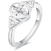 IRROYA Bridal Moissanite Wedding Ring for Women 925 Sterling Silver Plated Platinum Engagement Promise Ring for Her Size 4-9