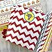 Dr. Seuss Themed Paper Favor Sacks - Red Blue White - Chevron Polka Dot Favor Bags - 5.5 x 7.5 Inches - 48 Pack