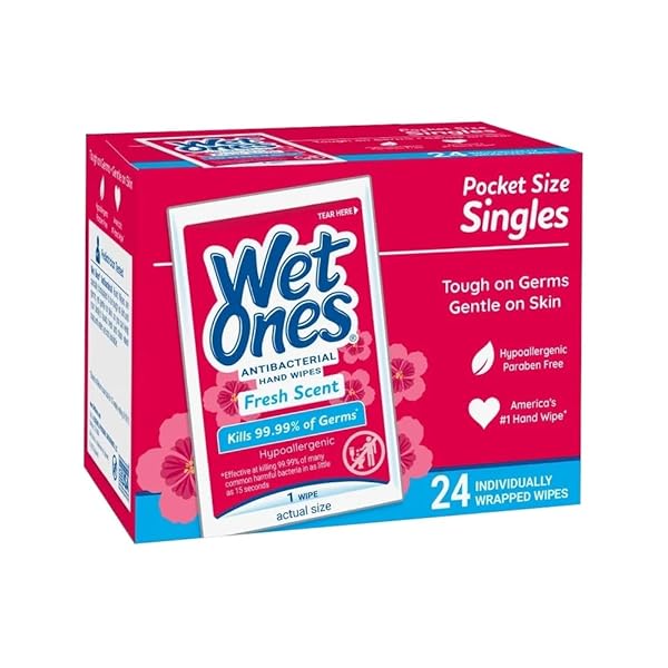 WET ONES SINGLES 24 WIPES