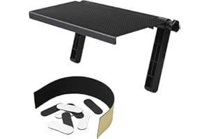 AHIER 13 Inch Cable Box Shelf for Wall Mounted TV, TV Top Shelf Mount on Desktop Computer Monitor to Hold Cable Boxes, Media Boxes, Game Console Black