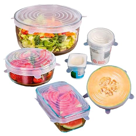 Super-dehnbare Deckel aus Silikon für Schüssel, universelle Deckel, einfach aufzusetzen, Deckel mit Saugkraft für Kaffeetasse