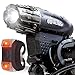 BLITZU Gator 320 USB Rechargeable Bike Light Set Powerful Lumens Bicycle Headlight Free Tail Light, LED Front and Back Rear Lights Easy to Install for Kids Men Women Road Cycling Safety Flashlight primary