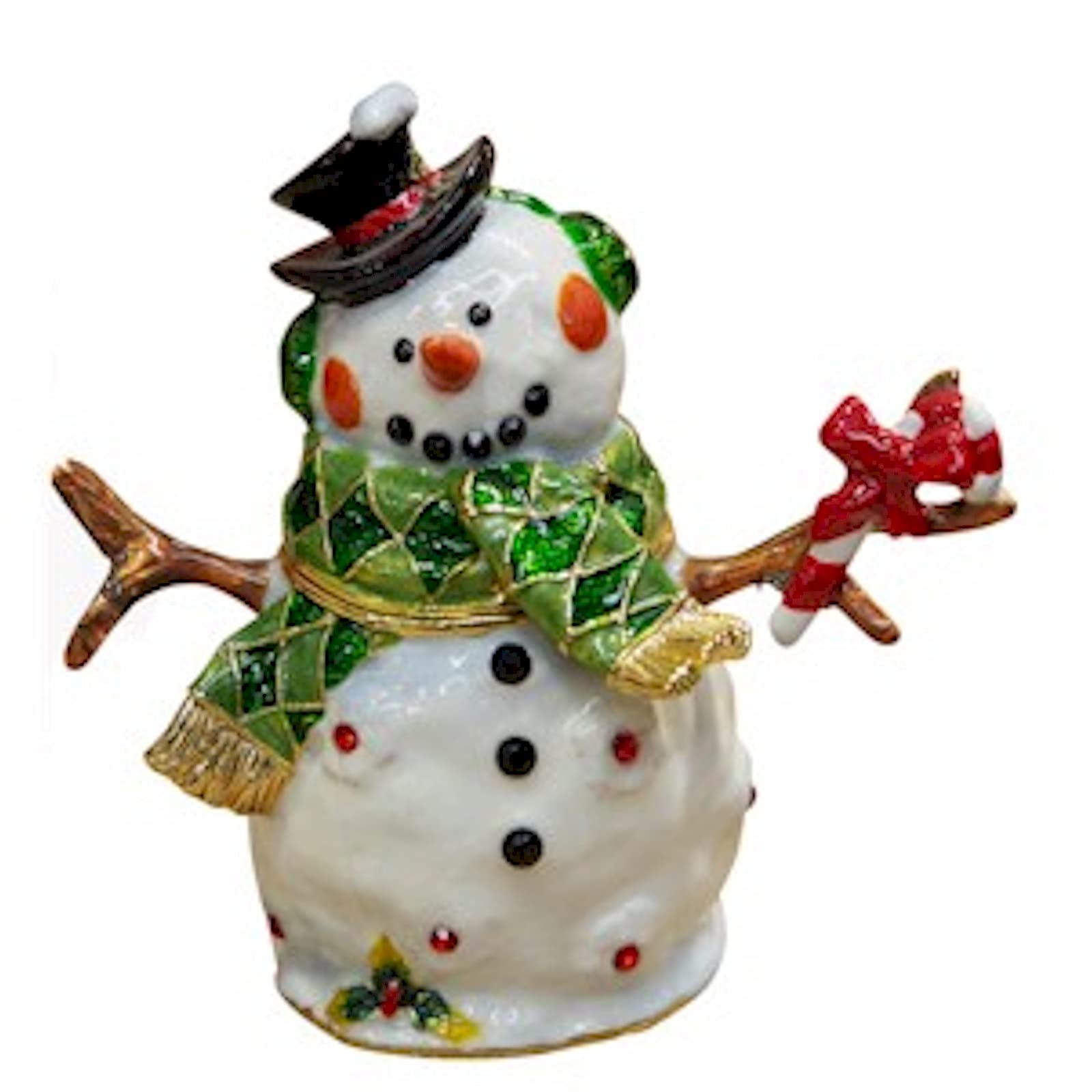 TREASURED TRINKETS Christmas Metal Die Cast SNOWMAN