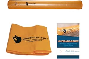 WATERSHED INNOVATIONS The Original HydraBarrier Ultra Flood Barrier – 6 ft Long x 6 in High – Light, Reusable Sandbag Alternative – Flood Control & Diversion Tube for Home, Garage, Door & Property Protection