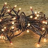 50ct Electric Super Bright Teeny Lights with Brown Cord (Lot of 2 Strands)