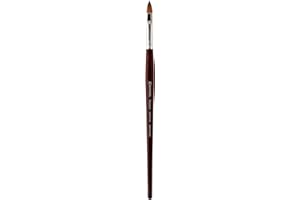 Escoda Art Products Escoda Prado Series Artist Watercolor & Acrylic Short Handle Filbert Paint Brush, Size 1, Synthetic Sable