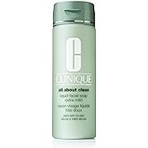 Clinique 3-Step All About Clean Liquid Facial Cleanser Soap | Face Wash For Very Dry To Dry Skin Types | Type 1, 6.7 Fl Oz