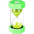 Hourglass Timer Sand Clock 1 Minute: Colorful Sand Timer 1 Minute, Small Green Sand Watch one Minute, Plastic Hour Glass Sandglass Timer for Kids, Games, Classroom, Kitchen, Decorative