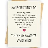 WowBefun Funny Birthday Card & Gifts for Men Husband Boyfriend Him, Happy Bday Card, Sweetheart Romantic Raunchy