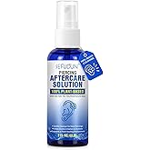 Piercing Aftercare Spray | Saline Spray For Piercings | Gentle Cleanser For Ear, Nose, Belly Button & Cartilage Piercings | Soothing, Alcohol-Free Fine Mist, 2 Fl Oz