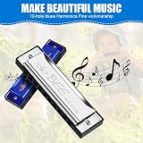 OFFCUP Diatonic Harmonica 10 Holes C Major 20 Tones with Storage Bag Silver view 5