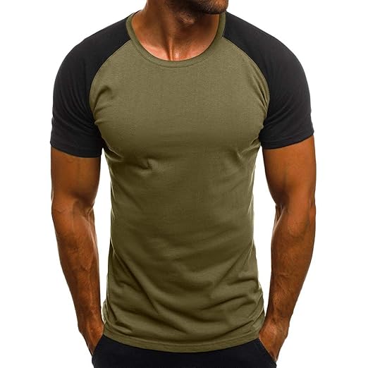Aiserkly Beiläufige dünne Tarnung der Art und Weisemänner gedruckte Kurzarm T Shirt Spitzenbluse