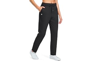 G Gradual Fleece Lined Pants Women 27.5"/29" Golf Pants 3 Pockets Water Resistant Warm Sweatpants for Cold Weather