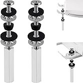 2 Pcs Universal Toilet Seat Bolt, 3-Inch All-Metal Toilet Screw Replacement | Heavy-Duty Toilet Seat Locking Bolt with Steel Downlock Nut &amp; Anti-Slip Gasket, Compatible with Kohler/American Standard/TOTO