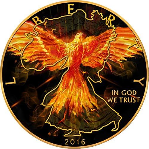 2016 1 Oz BURNING LIBERTY EAGLE Coin, WALKING LIBERTY $1 .999 pure silver.