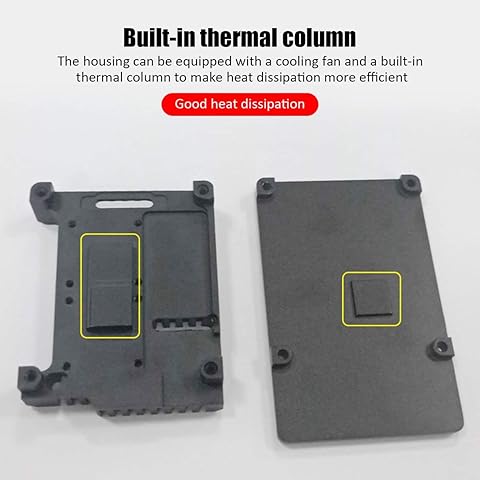 nbvmngjhjlkjlUK Radiador CNC de Aluminio Caja Protectora Carcasa disipador de Calor para Frambuesa pi 4 con Ventilador de refrigeración Hoja de aleación de Aluminio (Negro)