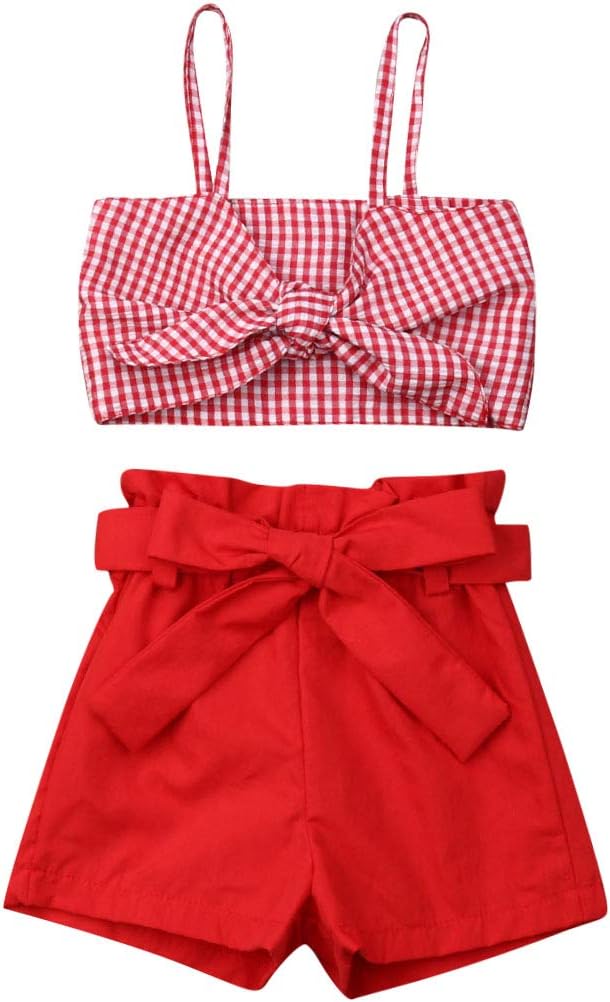 2Pcs Newborn Baby Girl Summer Clothes Set Sleeveless Tube Tops+Floral Shorts Pants Outfit
