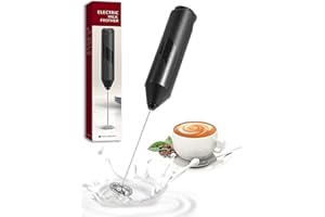 BINNIKY Milk Frothers, Electric Milk Frother Handheld with High Power 14000 RPM Motor, Mixer with Food Grade Stainless Steel 