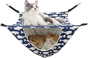 Pet Cage Hammock, 2 Tier Hanging Breathable Small Animal Sleeping Bag Cat Cage, Chair Hammock with Adjustable Belt, for Puppy