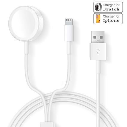 Amazon.com: Cable cargador de teléfono 2 en 1 y estación de ...